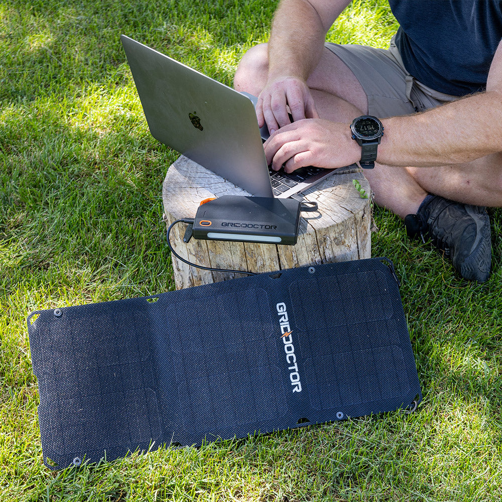 65W Power Bank w/ 15W Solar Panel by Grid Doctor